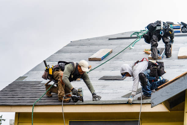 Professional Roofing technician working in Obernburg, NY